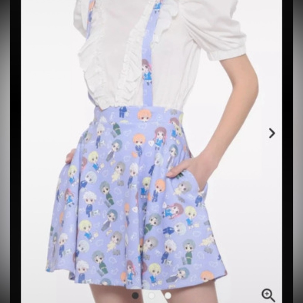 Hot Topic Fruits Basket Anime suspender skirt dress Size M 💜